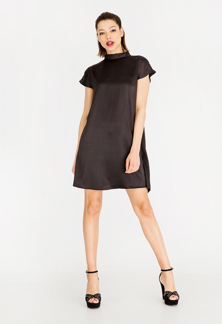 c(inch) - Back Detail Mini Dress Black