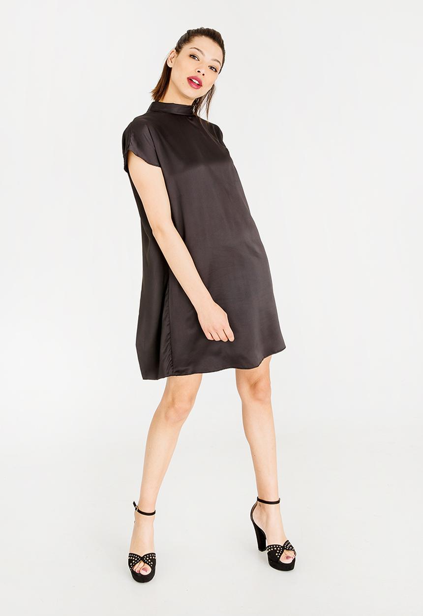 c(inch) - Back Detail Mini Dress Black