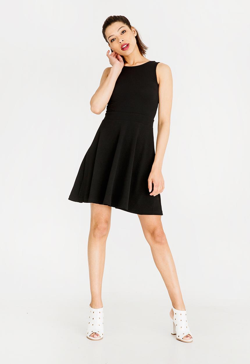 c(inch) - Fit And Flare Dress Black