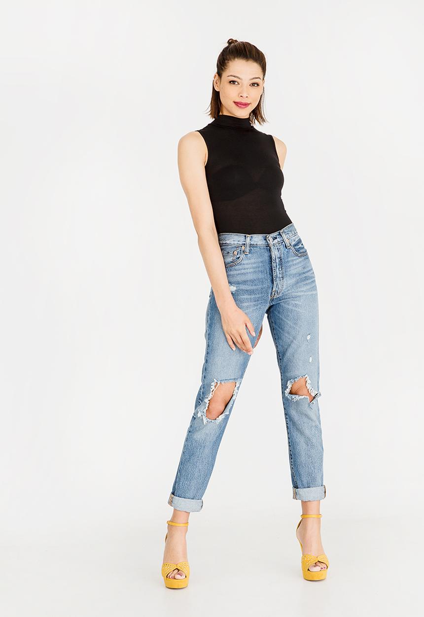 c(inch) - High Neck Bodysuit Black