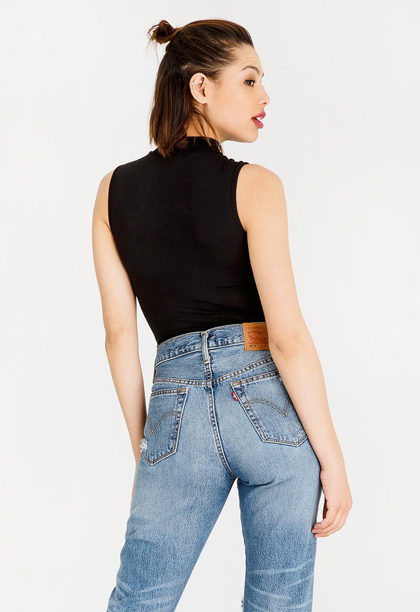 c(inch) - High Neck Bodysuit Black