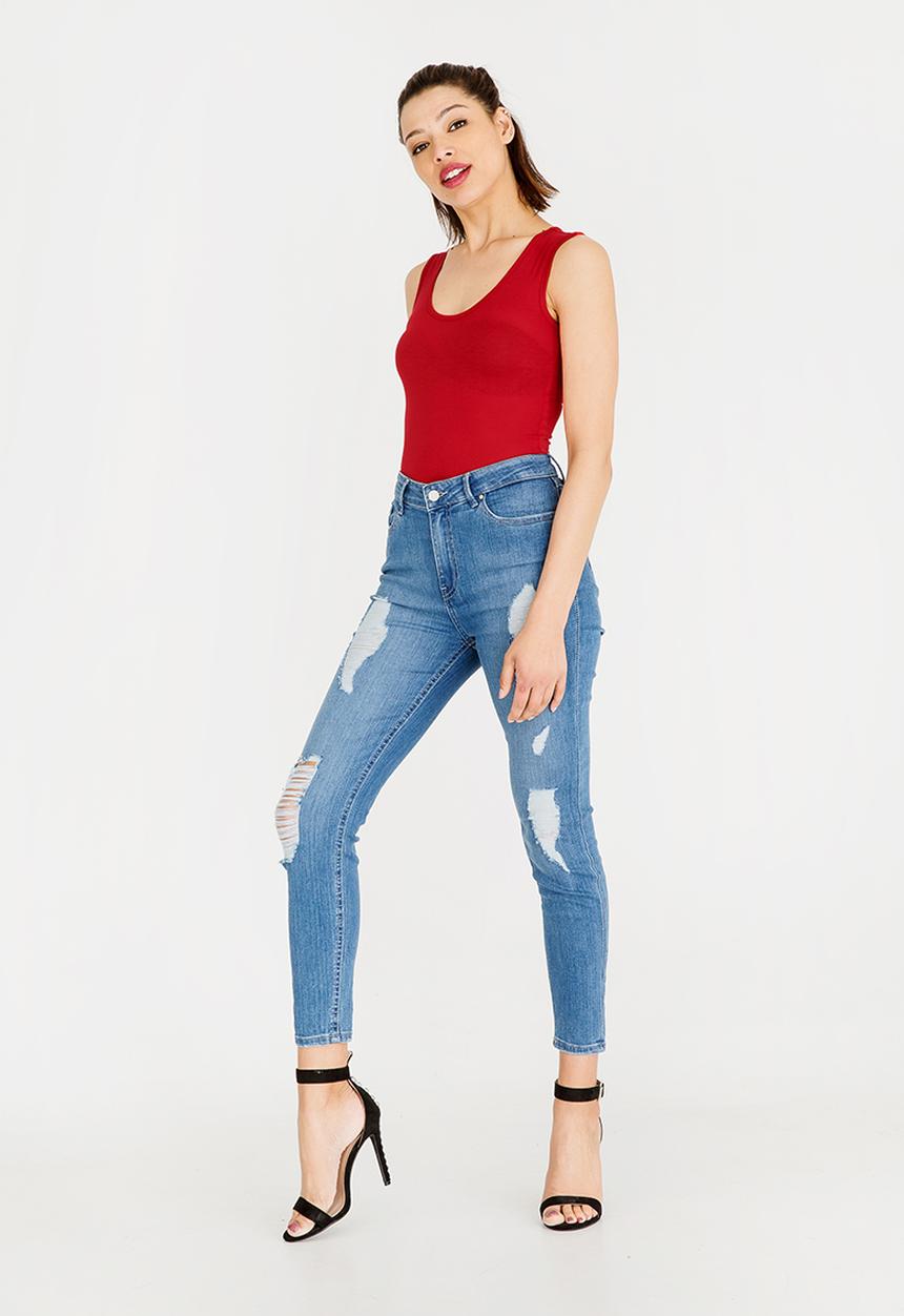 c(inch) - Basic Bodysuit Red