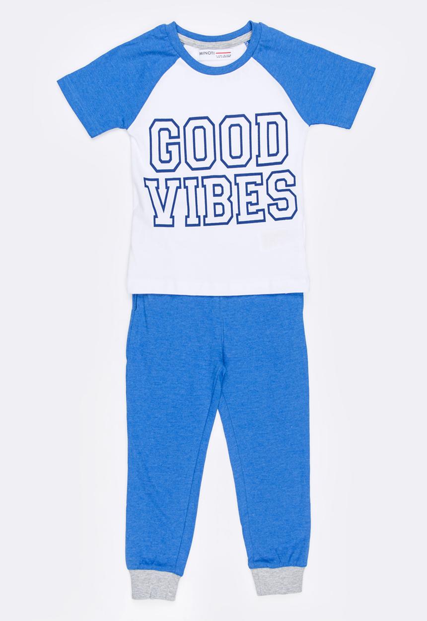 MINOTI - Nap Printed PJ Set - Blue and White