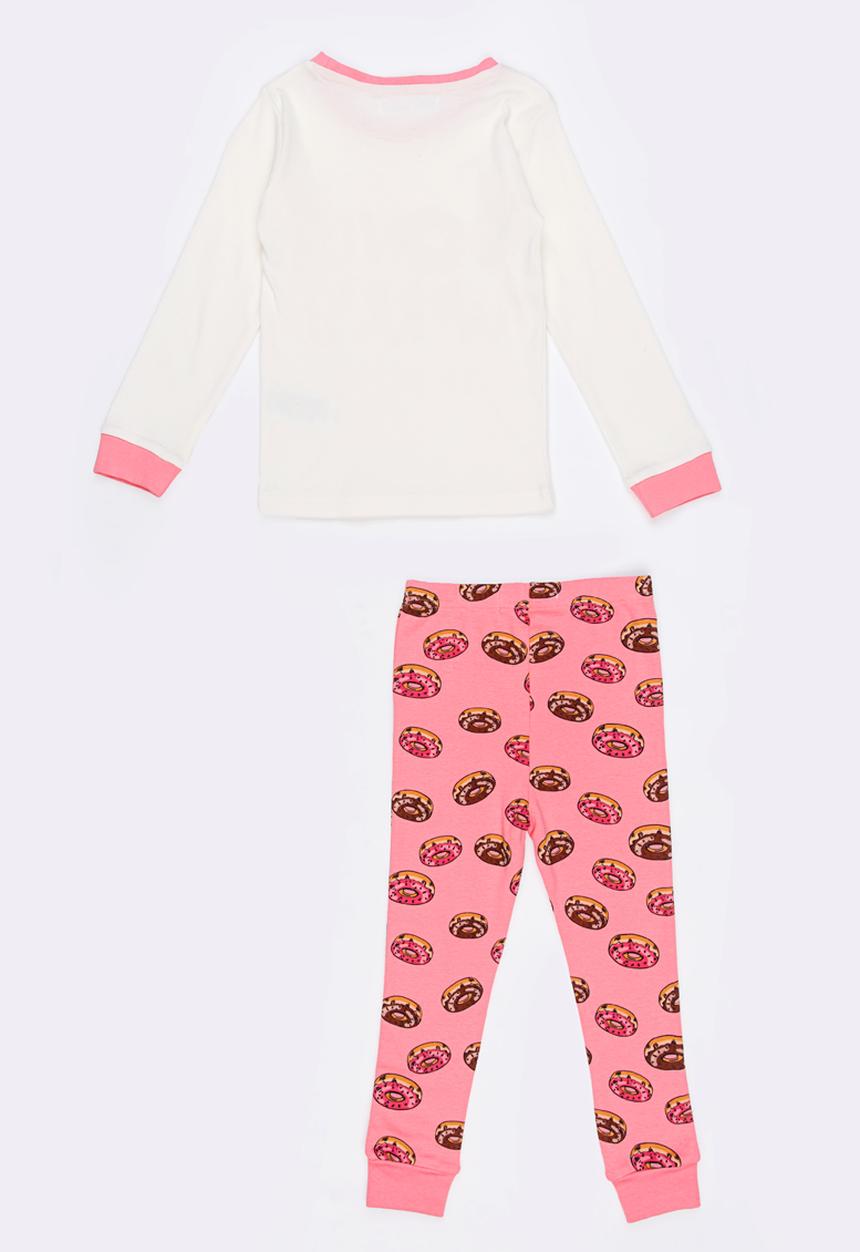 MINOTI - Donut Printed PJ Set Dark Pink
