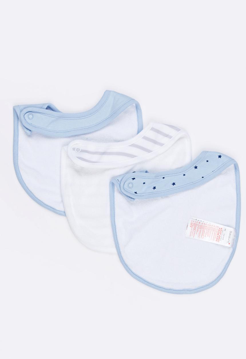 MINOTI - Basic 3 Pack Bibs Pale Blue