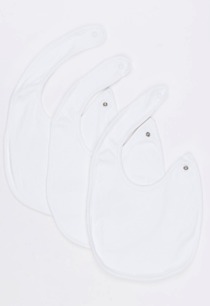 MINOTI - Unisex 3 Pack Bibs White
