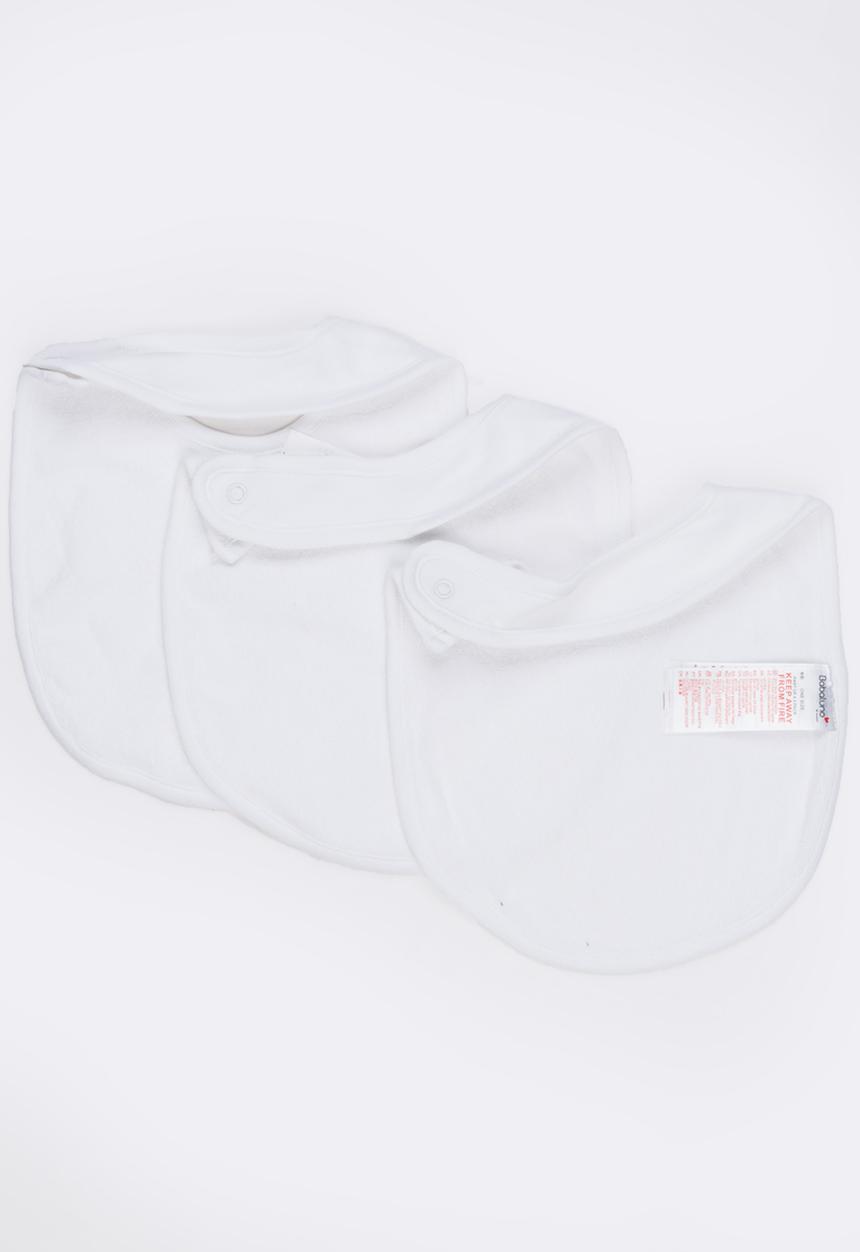 MINOTI - Unisex 3 Pack Bibs White