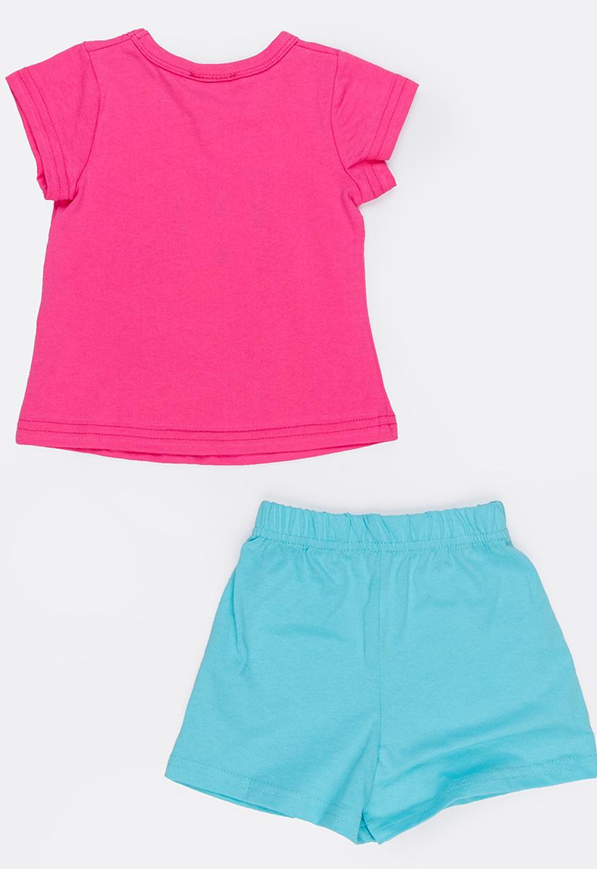Pop Candy - Printed  Pj  Set Mid Pink