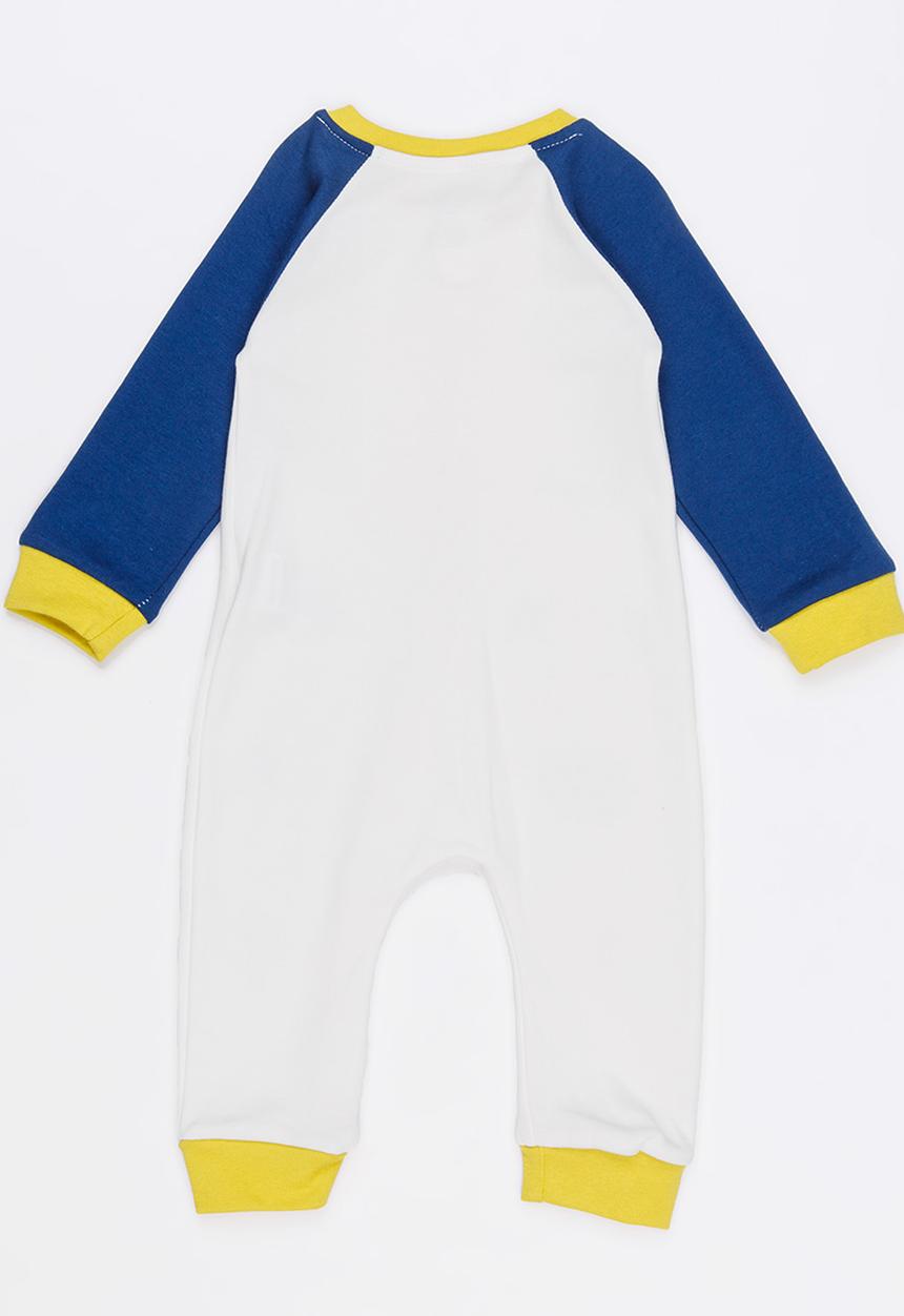 Baby Corner - Printed Zip Through  Sleepsuit Multi-colour