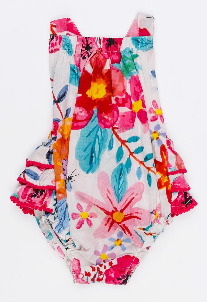 MINOTI - Bee woven bodysuit with back frill detail - multi