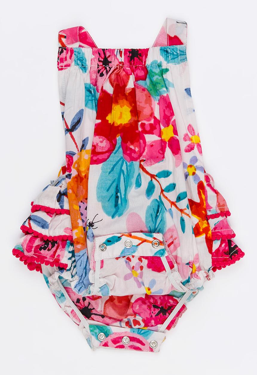 MINOTI - Bee woven bodysuit with back frill detail - multi