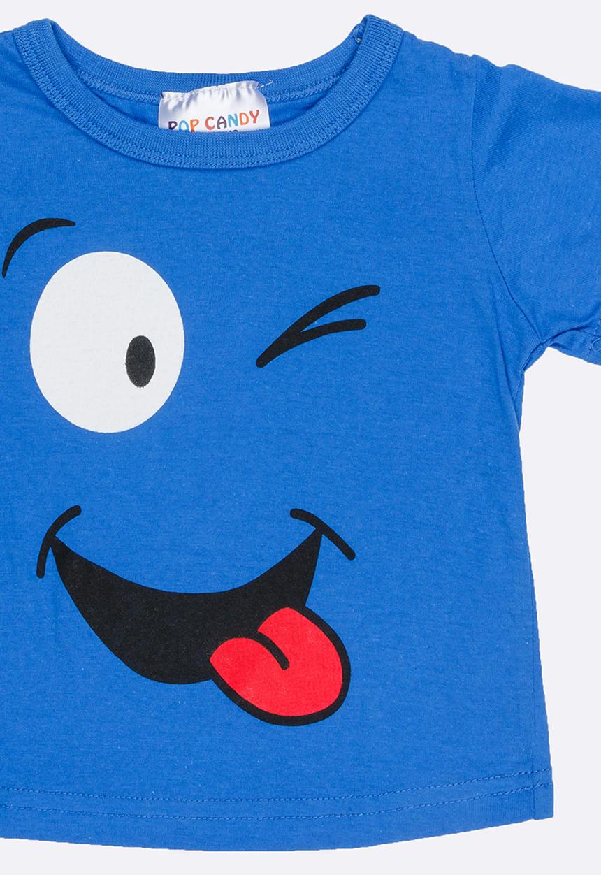Pop Candy - Printed Short Sleeve Tee Blue
