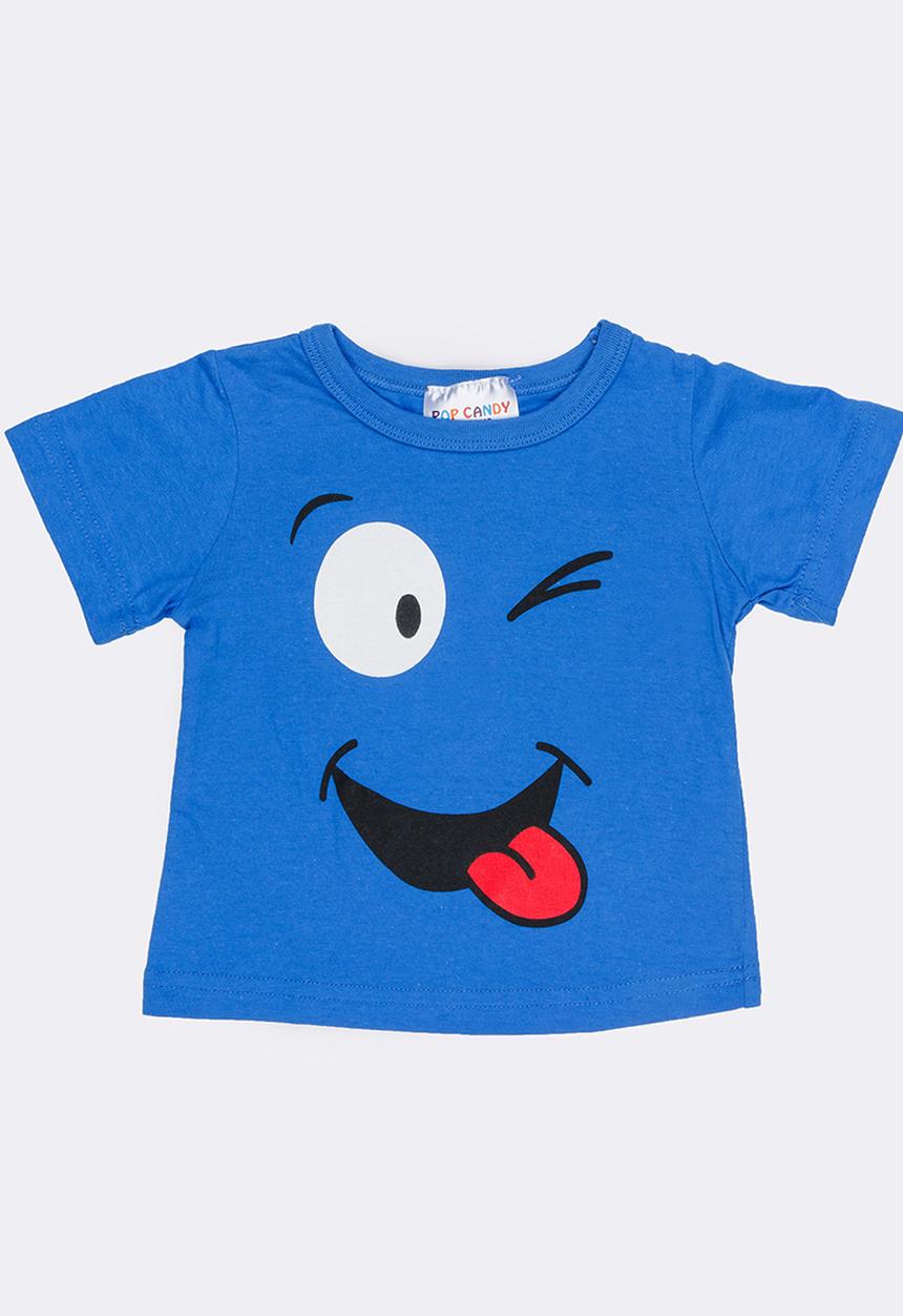 Pop Candy - Printed Short Sleeve Tee Blue