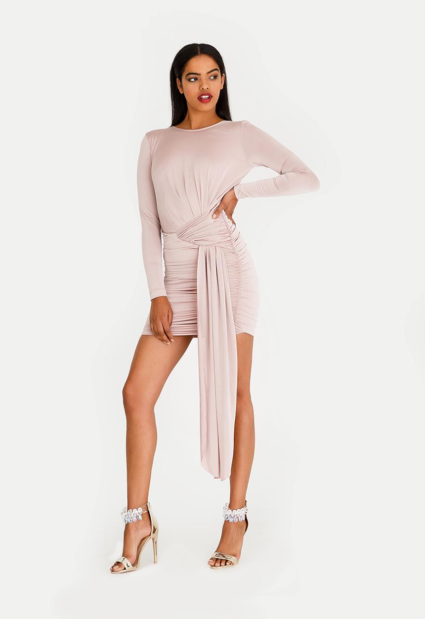 SISSY BOY - Boity Slinky Asymetric Dress Pale Pink