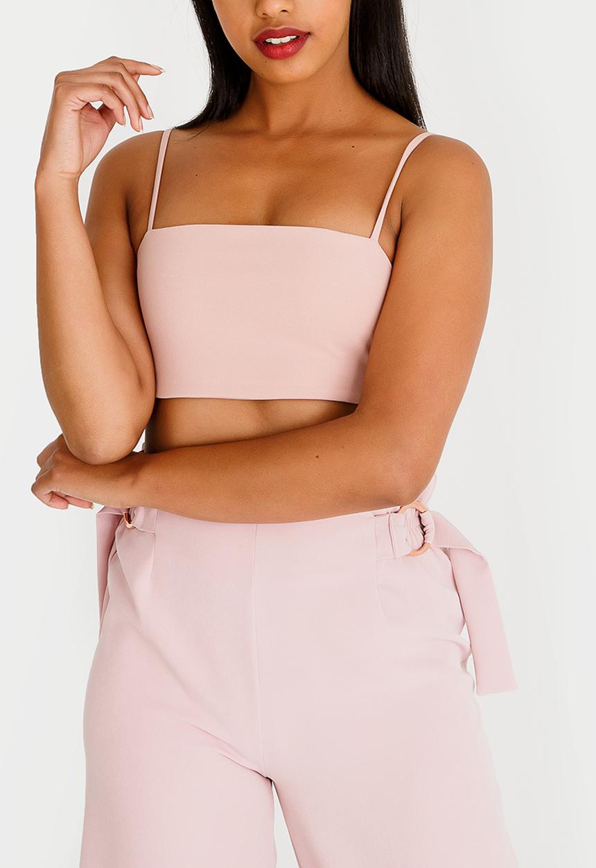 SISSY BOY - Boity Square Neck Crop Top Mid Pink