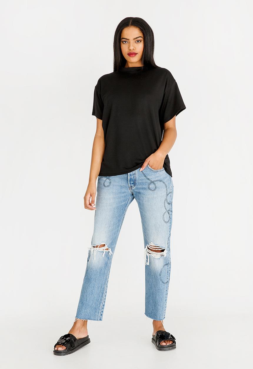 c(inch) - High neck T-shirt - black 