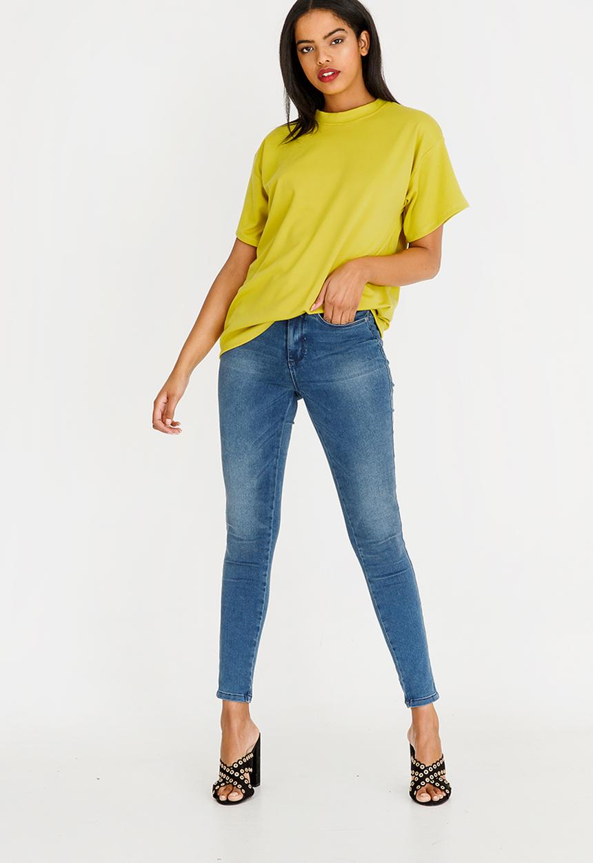 c(inch) - High Neck T-Shirt Lime