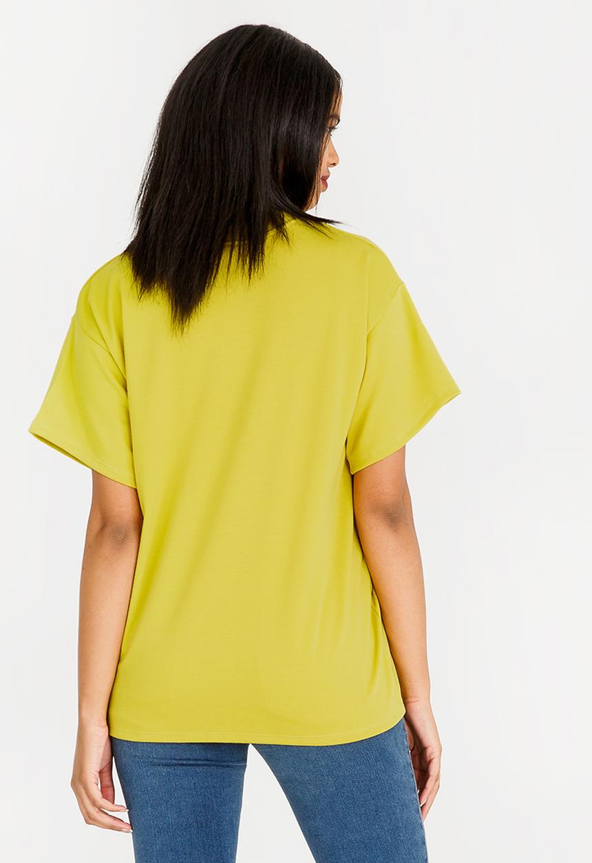 c(inch) - High Neck T-Shirt Lime