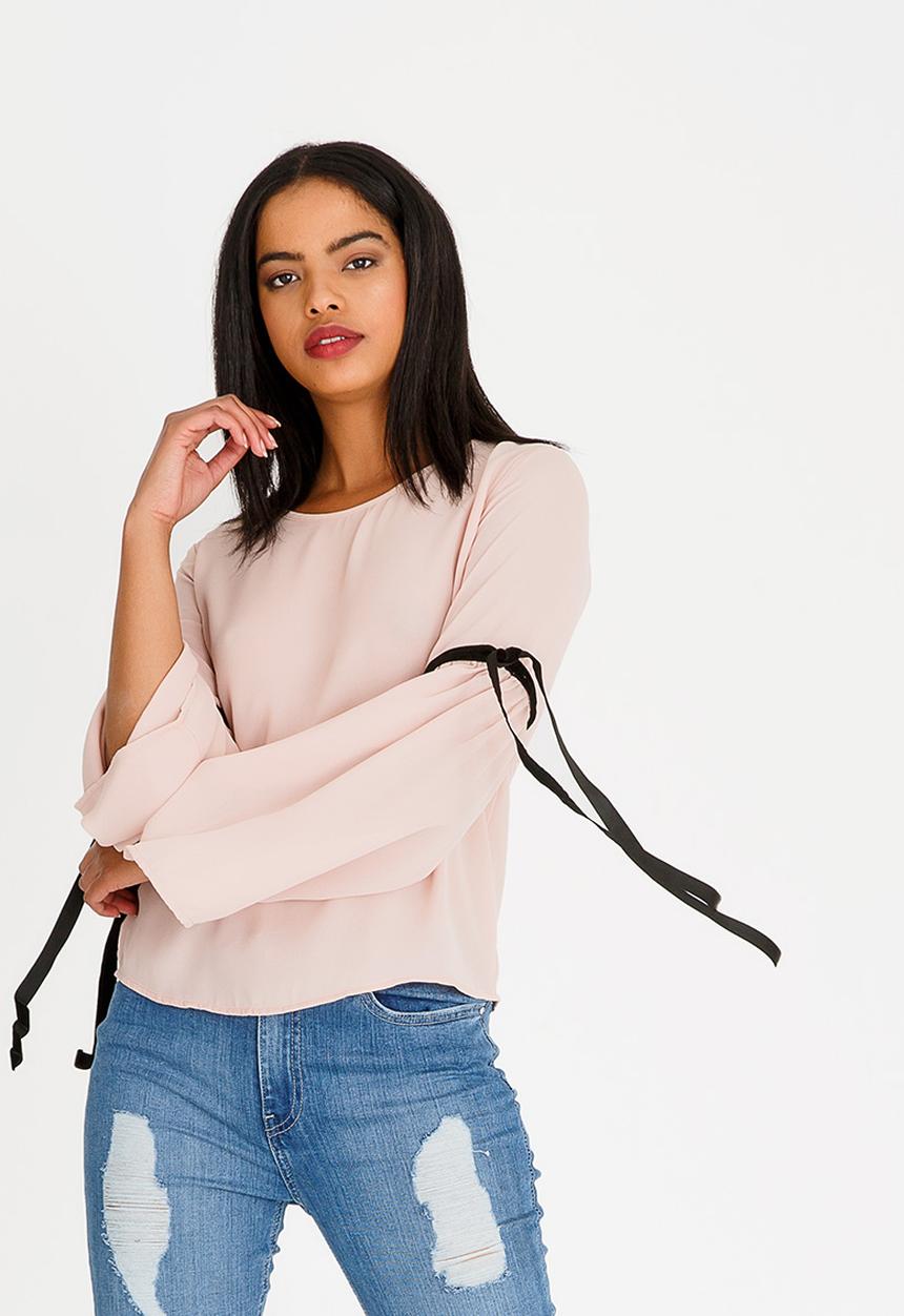 c(inch) - Bell Sleeve Blouse Pale Pink