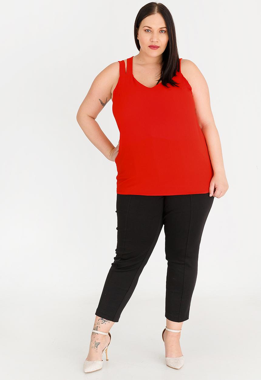 edit Plus - Strappy Back Cami red