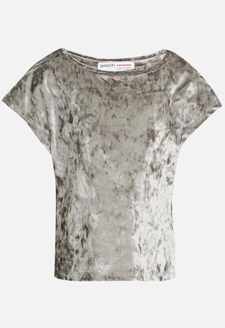 MINOTI - Utility Crushed Velvet Oversized Tee Grey
