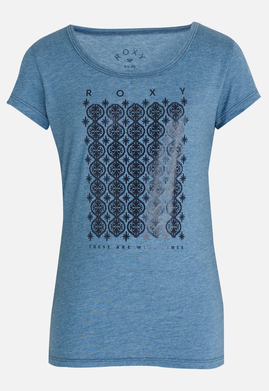 Roxy - Abstract Land Scoop Tee Dark Blue
