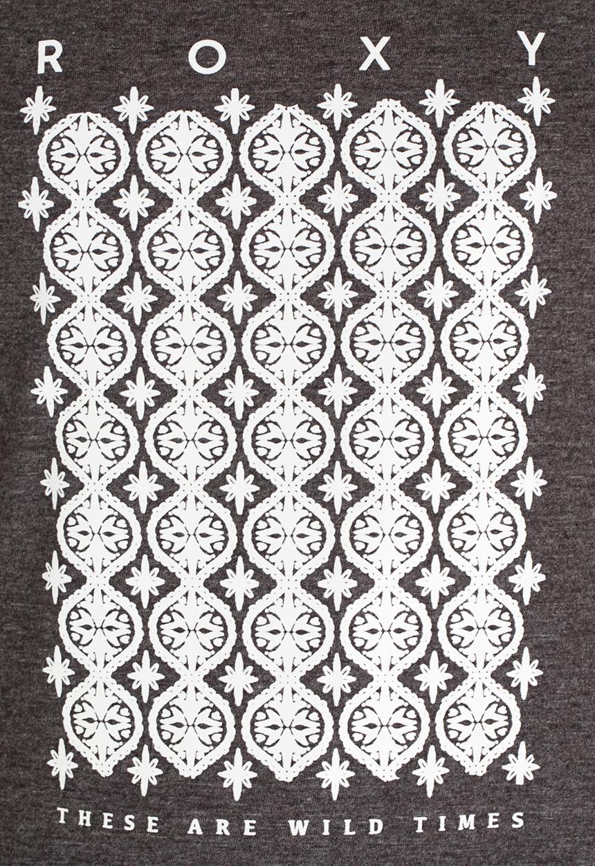 Roxy - Abstract Land Scoop Tee Charcoal