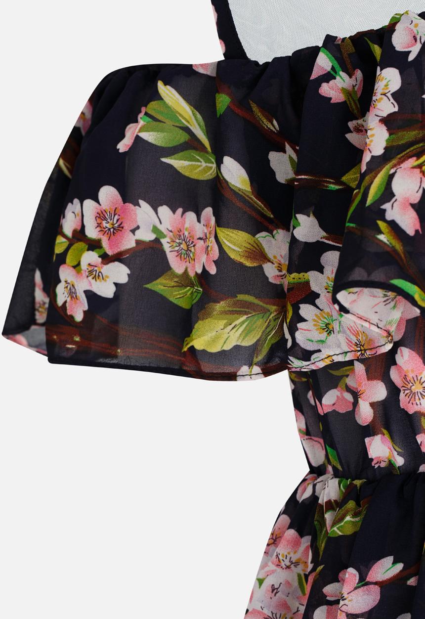 Pop Candy - Floral printed flounce dress - multi-colour