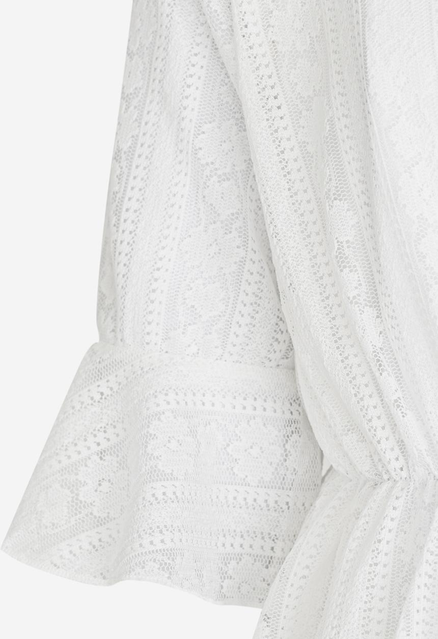 Pop Candy - Lace Dress with Flare Sleeve White