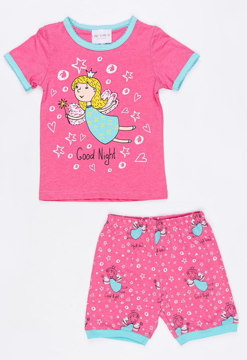 Pop Candy - Short Sleeve Printed Fairy Pj Set - pink