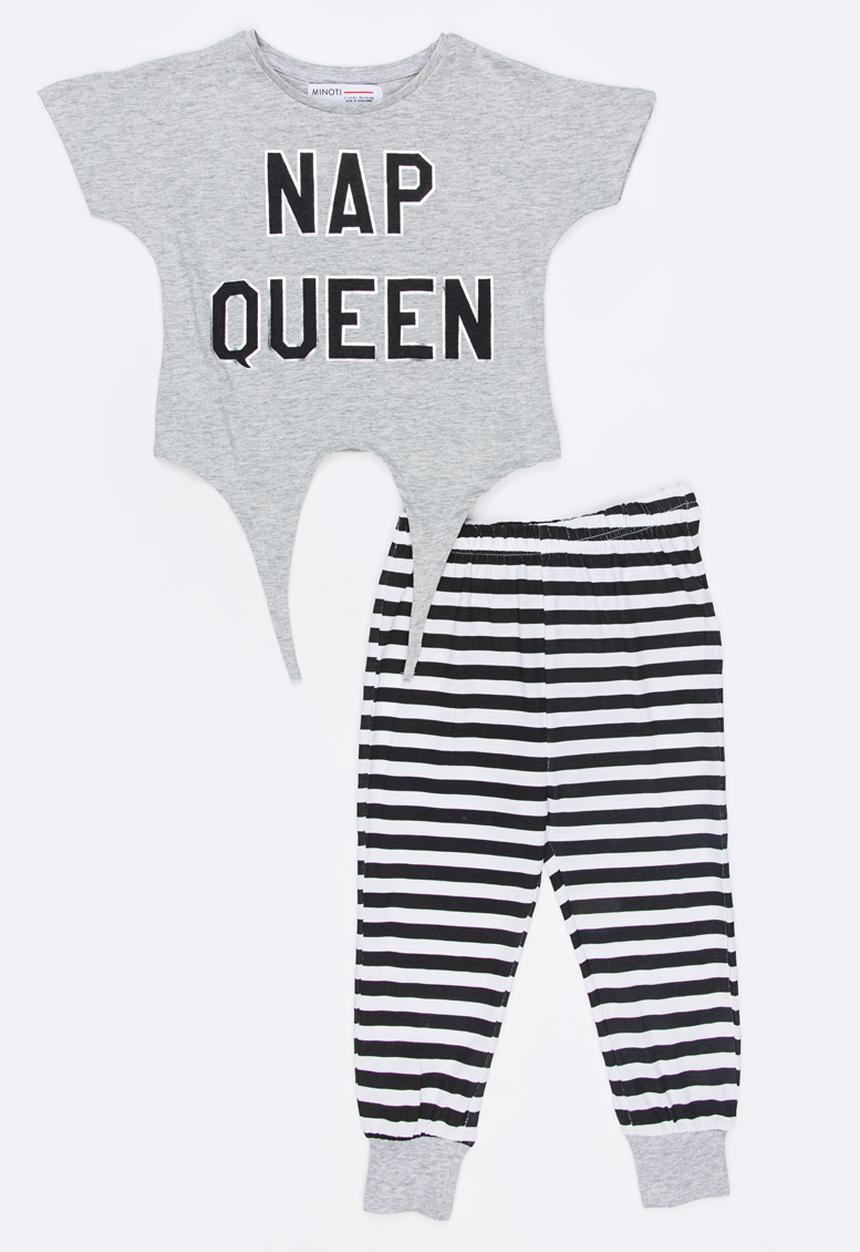 MINOTI - Puppy Printed PJ Set Mid Pink