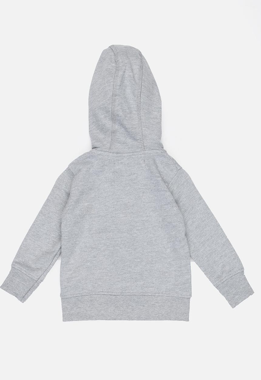 MINOTI - Basic Fleece Zip Thru Hoodie Grey