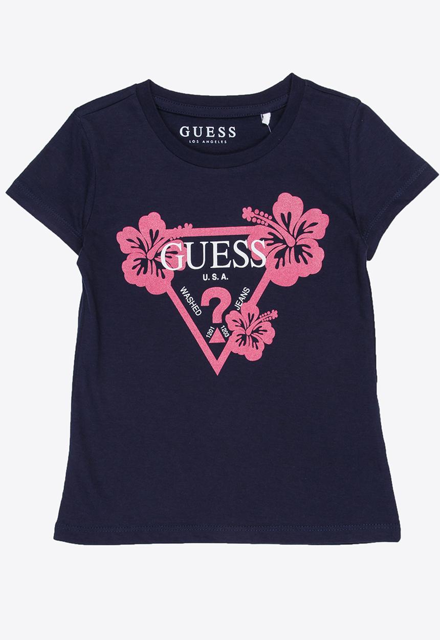 GUESS - Tri 3 Flower Tee Dark Blue