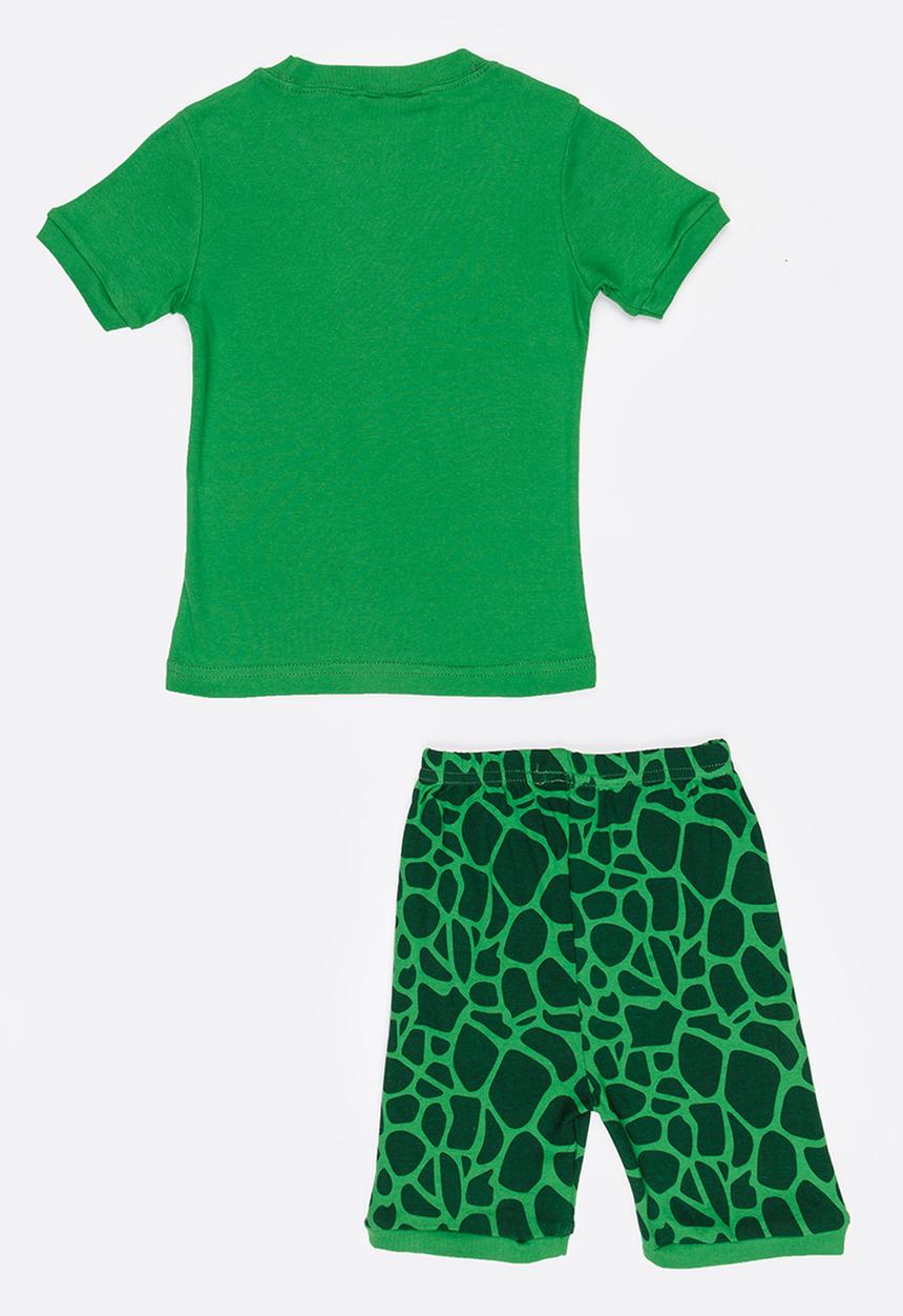 Pop Candy - Short Sleeve Printed Pj Set  - Green