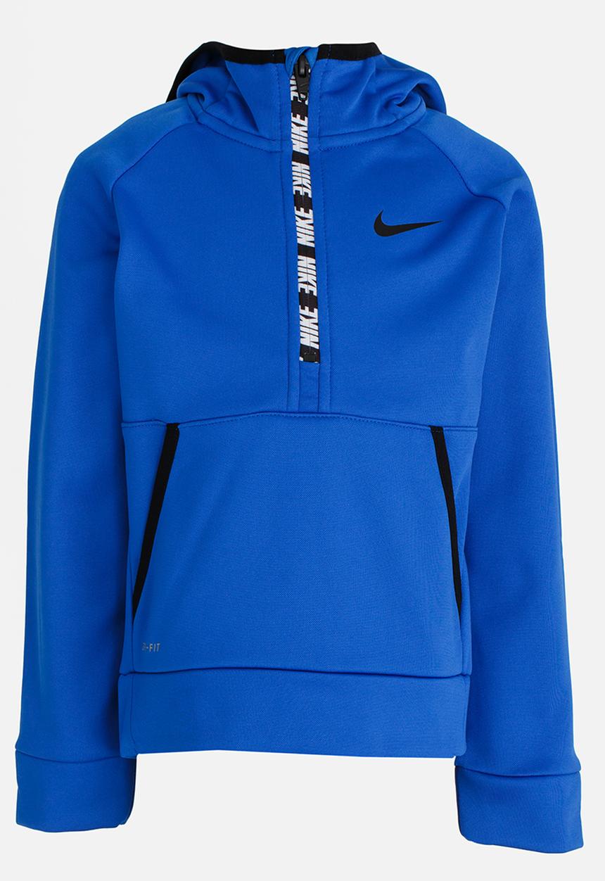 Nike - Nike Therma Half Zip Hoodie Blue