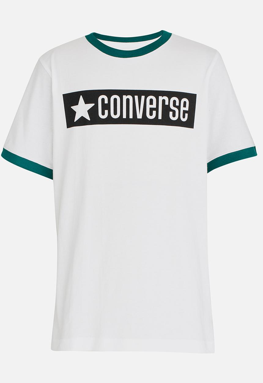 Converse - Converse Vintage Logo Ringer Tee White