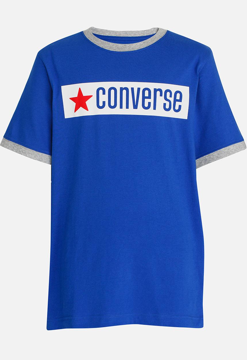 Converse - Converse Vintage Logo Ringer Tee Blue
