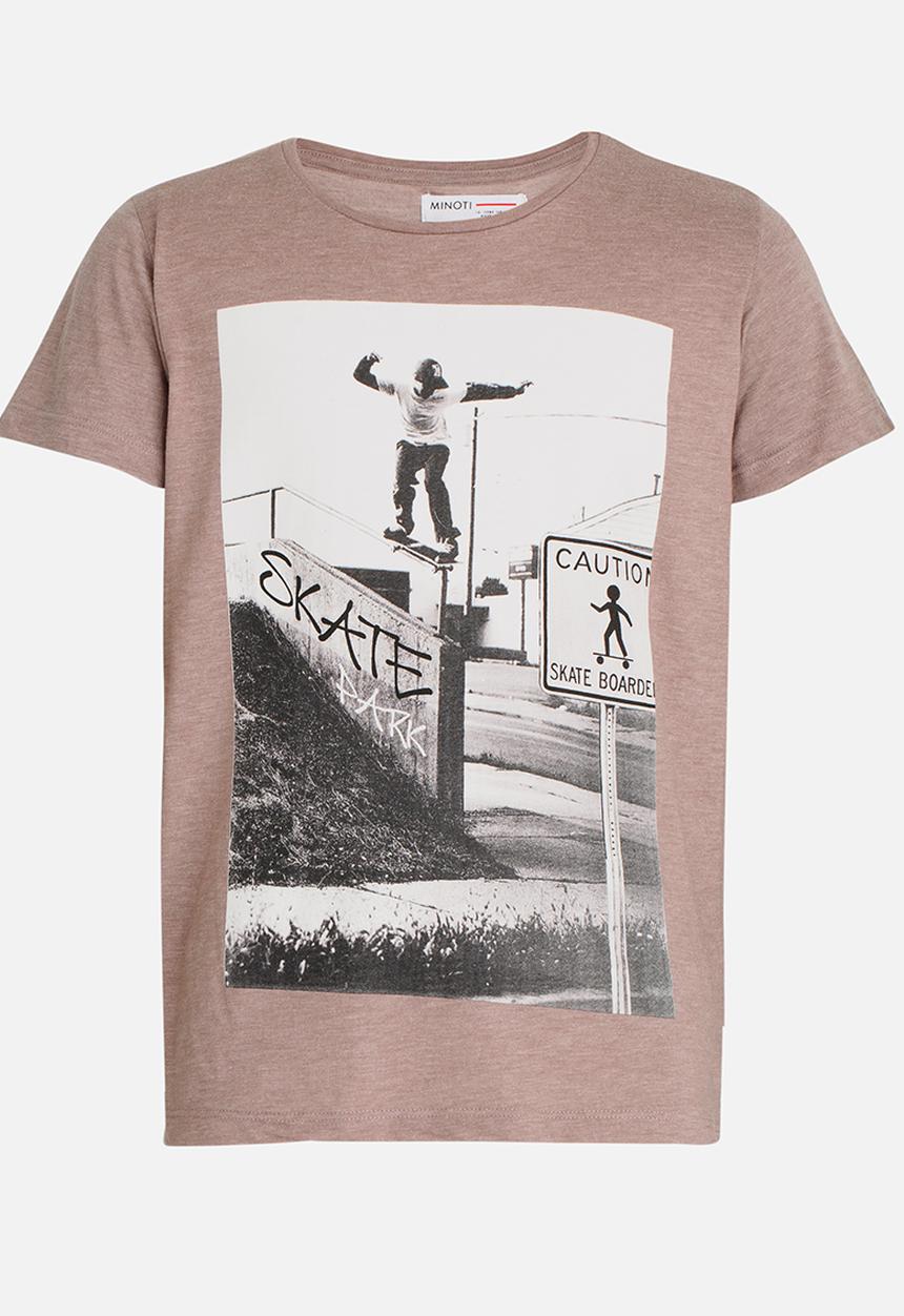 MINOTI - Yeez Photo Print Washed Marl Tee Pale Purple