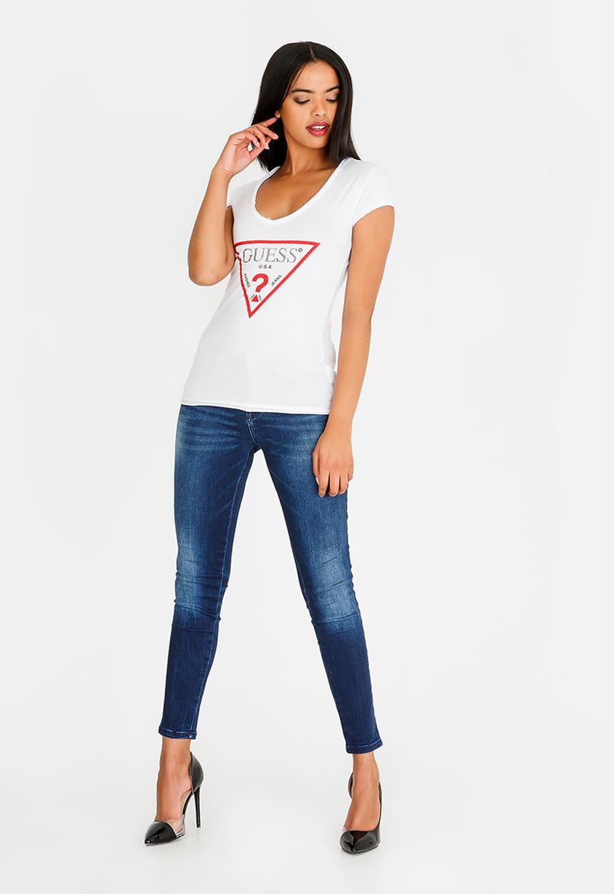 GUESS - Guess Bling Logo Tee White