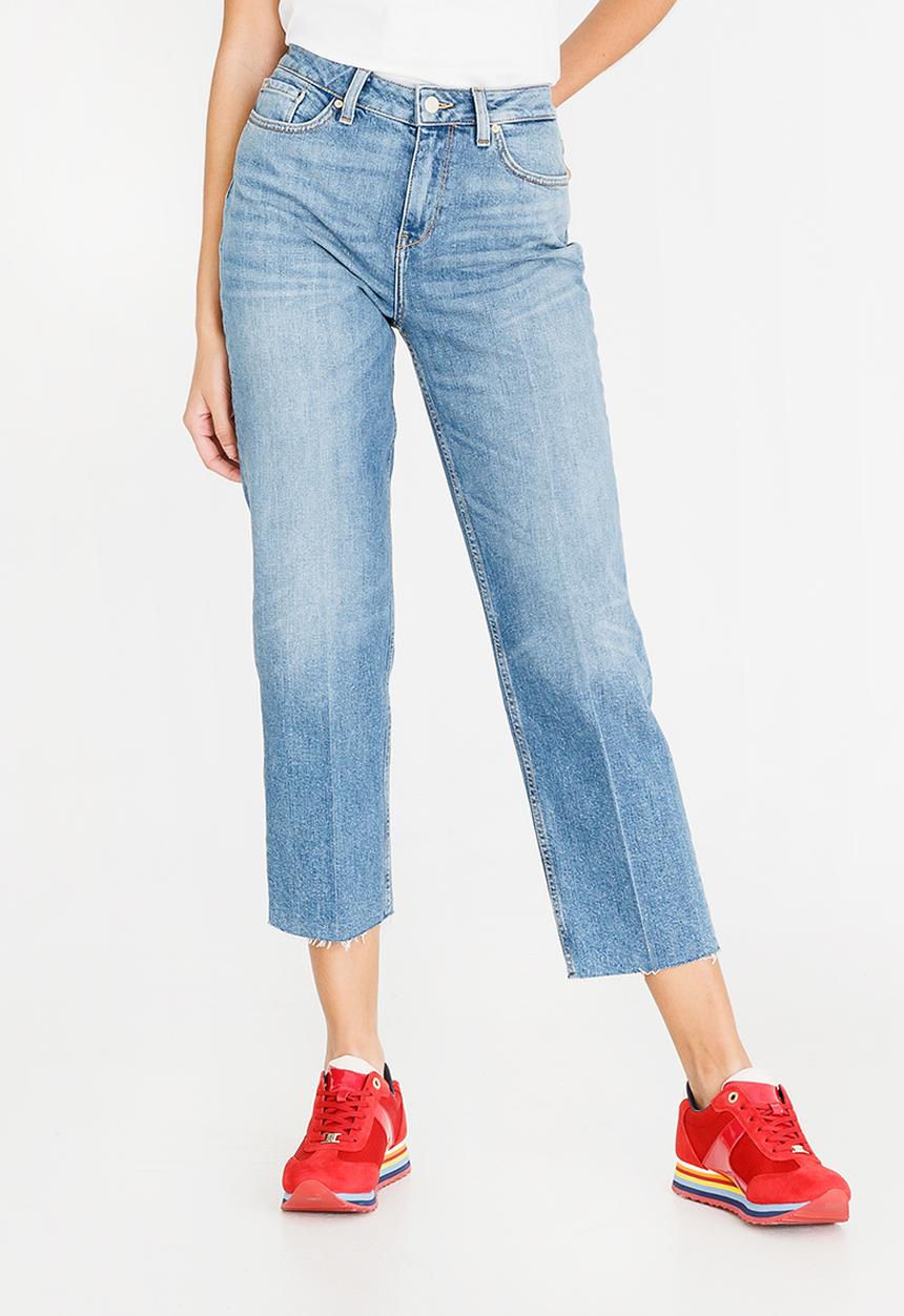 Tommy Hilfiger - Straight Leg Cropped Jeans Mid Blue