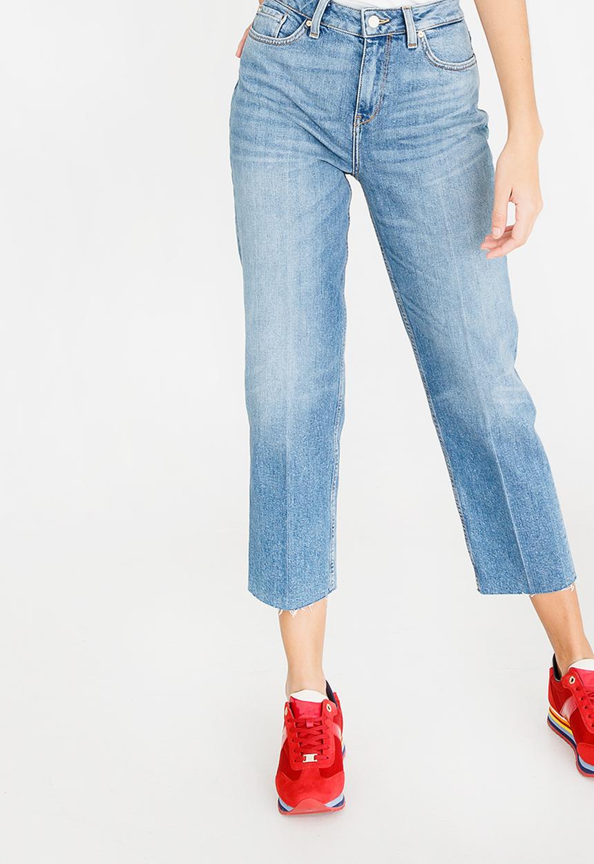 Tommy Hilfiger - Straight Leg Cropped Jeans Mid Blue