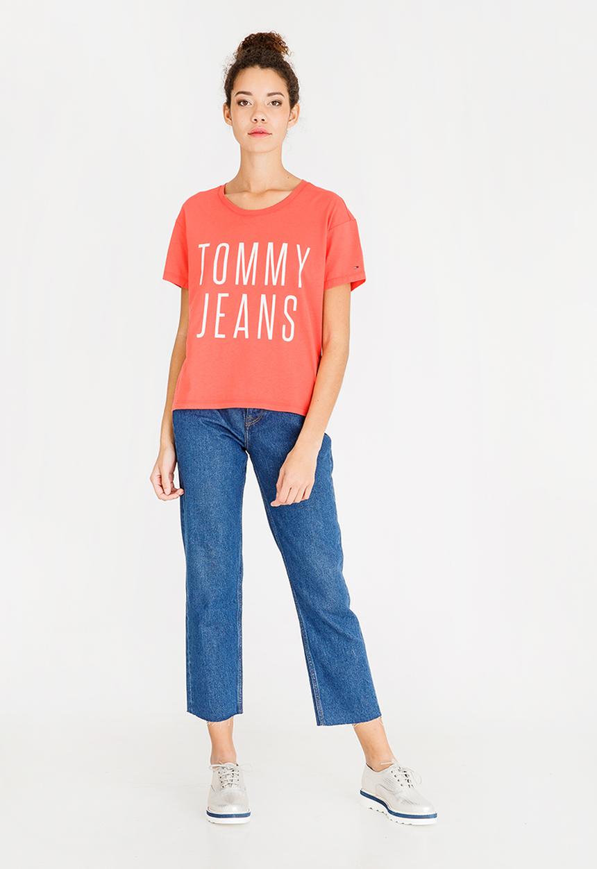 Tommy Hilfiger - Cropped Logo Tee Peach