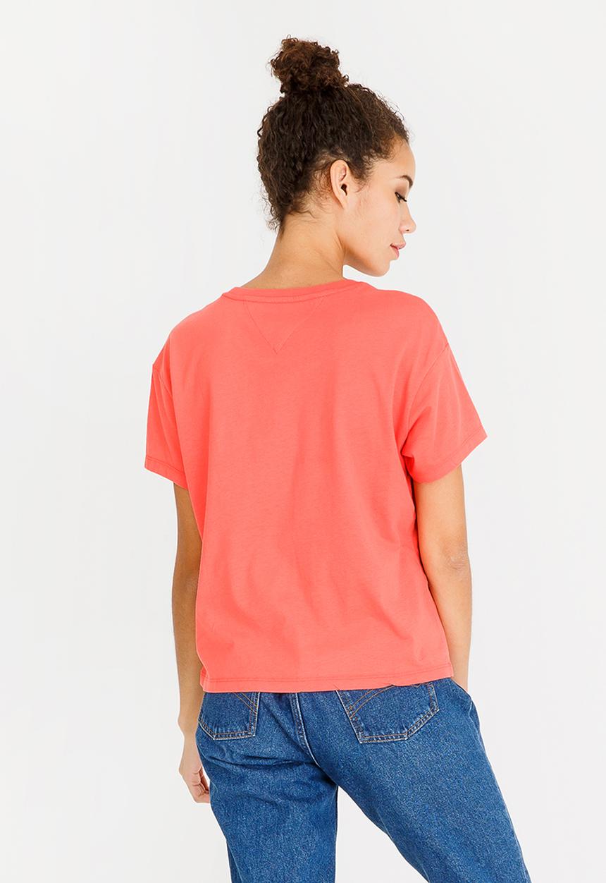 Tommy Hilfiger - Cropped Logo Tee Peach