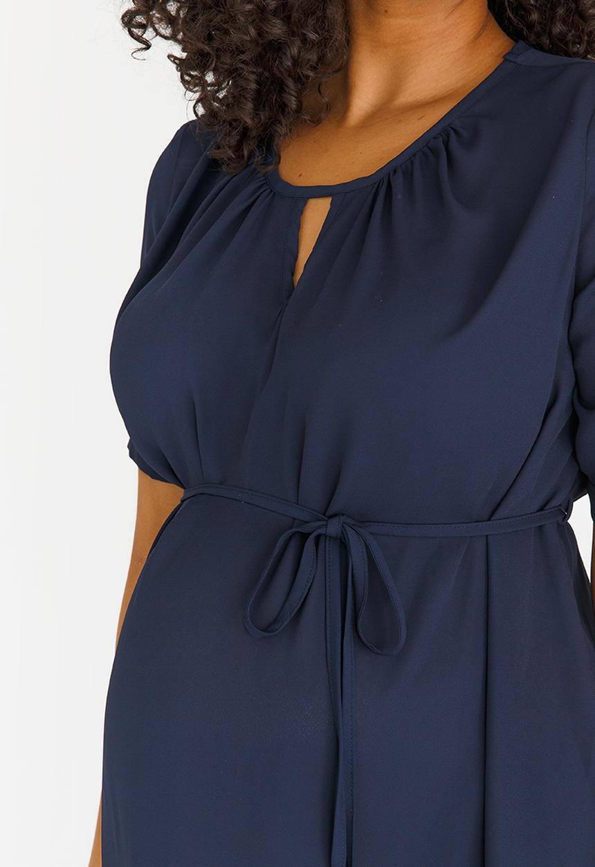 Cherry Melon - Keyhole Blouse Navy