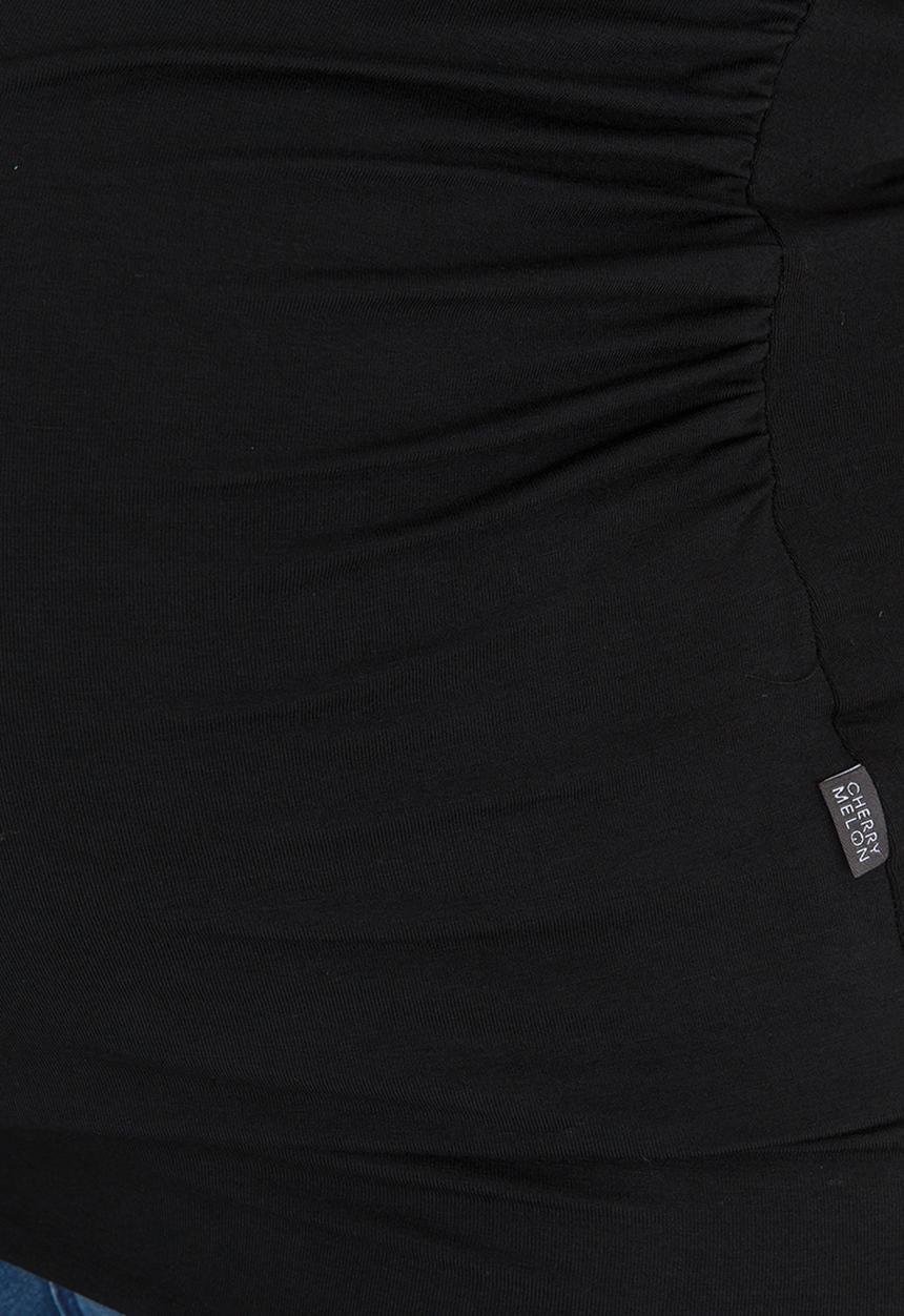 Cherry Melon - Basic Wrap Front Tee Black