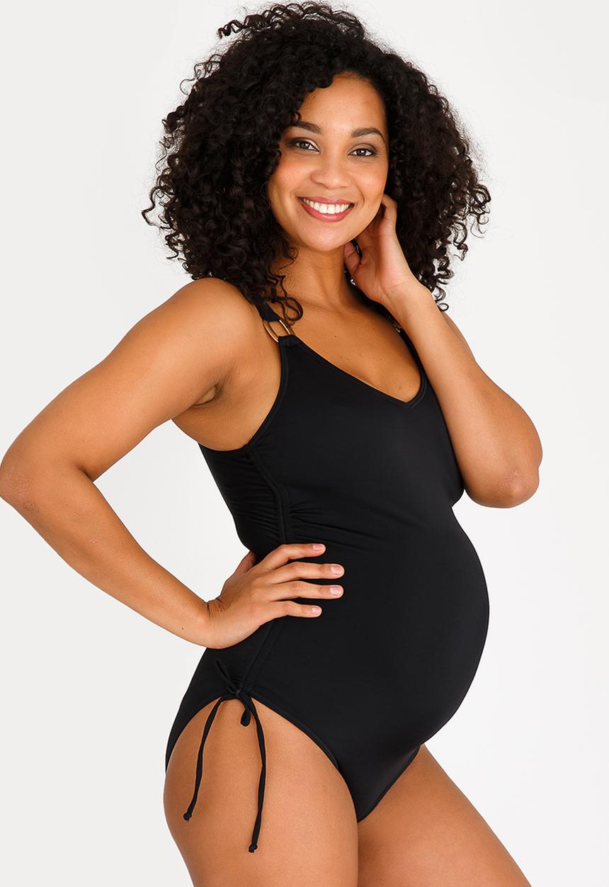 Jacqueline - Maternity Side detail swimsuit - black 