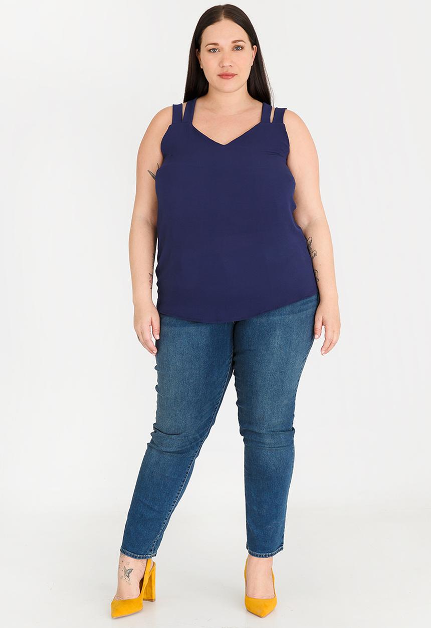 edit Plus - Strappy Back Cami Navy