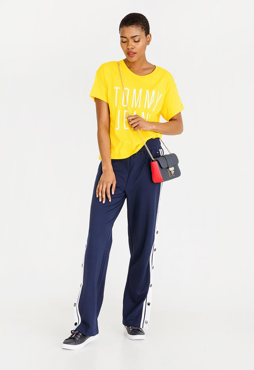 Tommy Hilfiger - Cropped Logo Tee Yellow