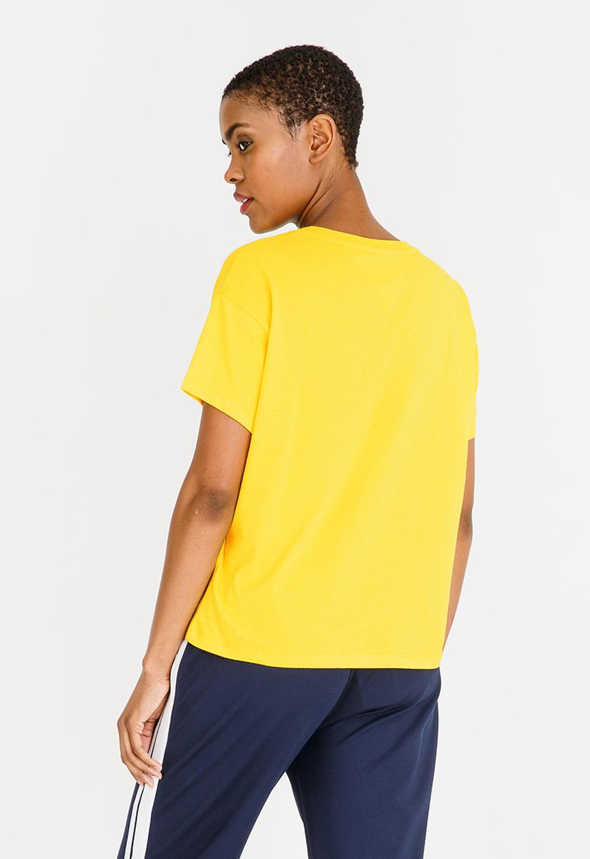 Tommy Hilfiger - Cropped Logo Tee Yellow