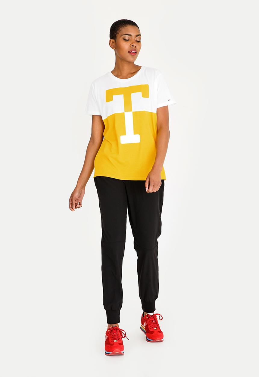 Tommy Hilfiger - Short Sleeve Tee Yellow and White